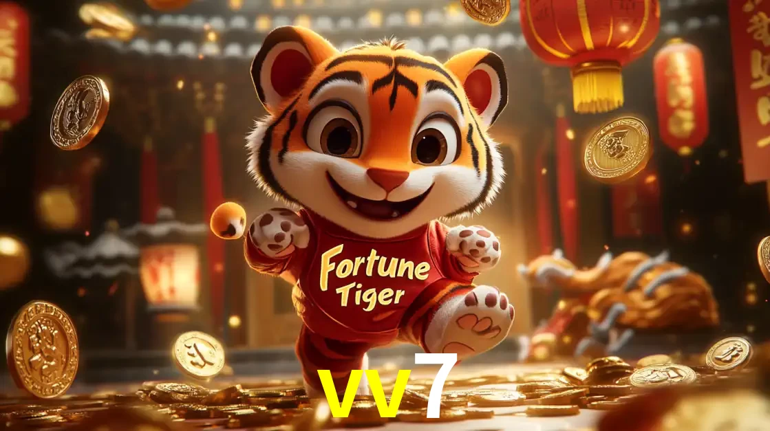 O alegre personagem do Fortune Tiger correndo sobre um caminho de moedas de ouro, simbolizando os grandes prêmios e a diversão do popular jogo de slot do vv7.