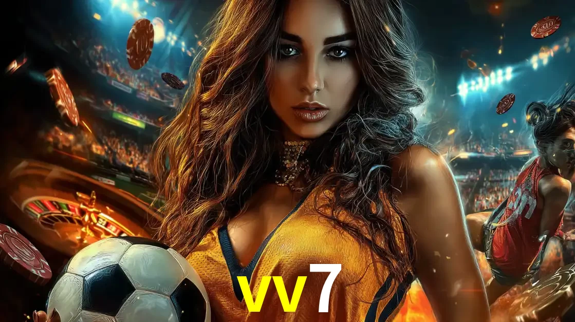 Mulher segurando uma bola de futebol em uma montagem que mistura a paixão esportiva com a emoção da roleta de cassino, tudo disponível na plataforma vv7.